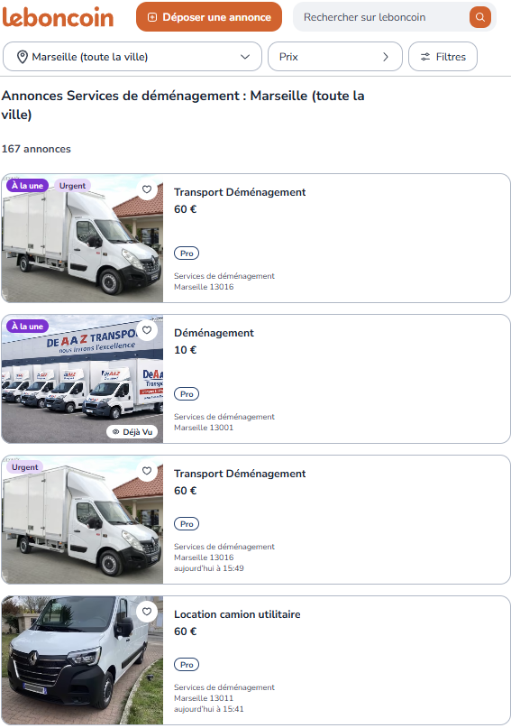 services demenagement marseille annonces leboncoin